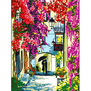 Картина по номерам "Цветочная улица"