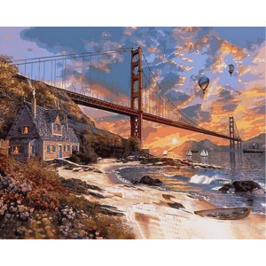 Картина по номерам "Захід сонця над Сан-Франциско"