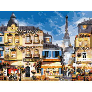 Картина по номерам "В центре Парижа"