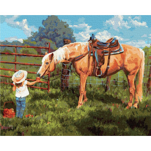 Картина по номерам "Любимая лошадка"
