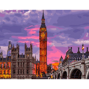 Картина по номерам "Лондон на закате"