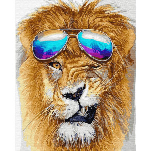 Картина по номерам "Модный лев"