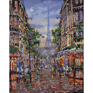 Картина по номерам "Улицами вечернего Парижа"