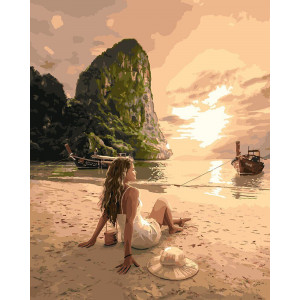 Картина по номерам "Влюбленная в море"
