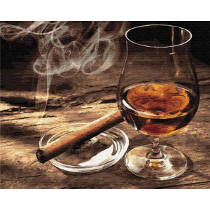 Картина по номерам "Сигара и виски"