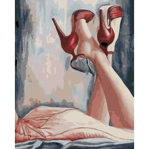 Картина по номерам "Красные туфли"