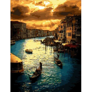 Картина по номерам "Закат в Венеции"