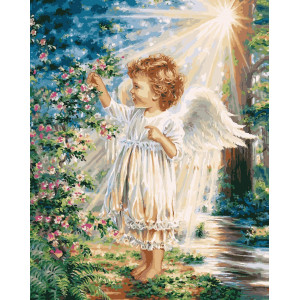 Картина по номерам "Весенний ангелочек"
