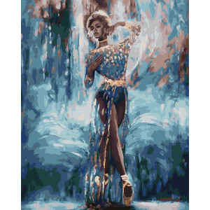 Картина по номерам "Леди в голубом платье"