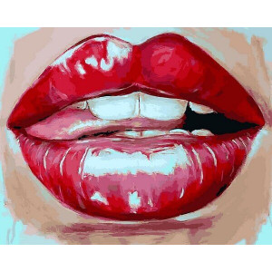 Картина по номерам "Алые губы"