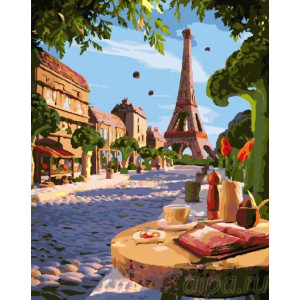 Картина по номерам "Летний Париж"