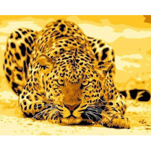 Картина по номерам "Леопард притаился"