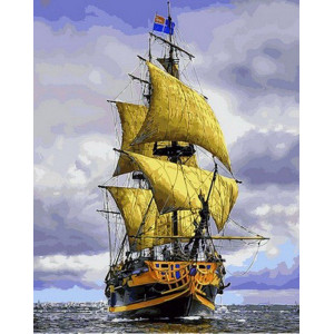 Картина по номерам "Пиратский корабль"