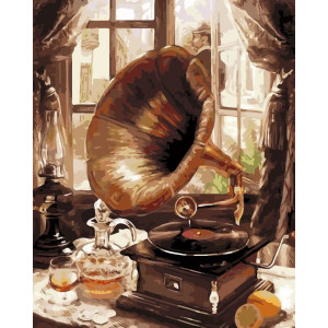 Картина по номерам "Старый грамофон"