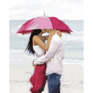 Картина по номерам "Поцелуй на берегу океана"