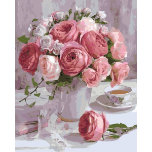 Картина по номерам "Нежные розы"
