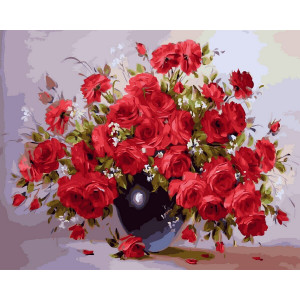 Картина по номерам "Аромат красных роз"