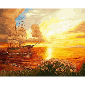 Картина по номерам "Фарби заходу сонця"
