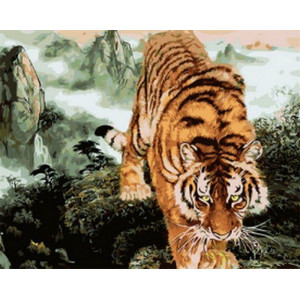 Картина по номерам "Крадущийся тигр"