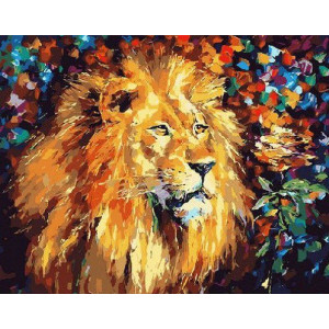 Картина по номерам "Великолепный лев."