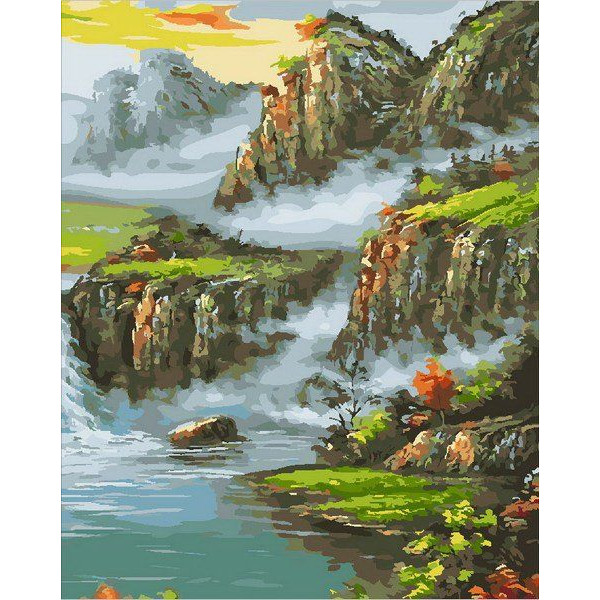 Картина по номерам "Страна водопадов"