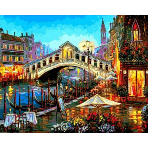 Картина по номерам "Огни ночной Венеции"