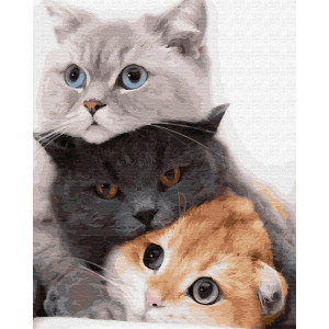 Картина по номерам "Три кота"