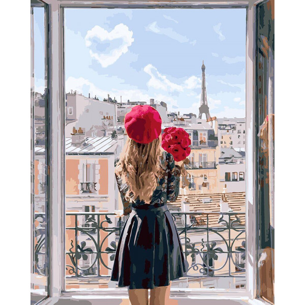 Картина по номерам "Мадмуазель Париж"