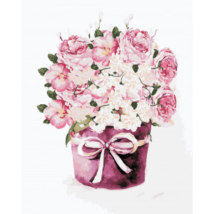 Картина по номерам "Букет чайних троянд"