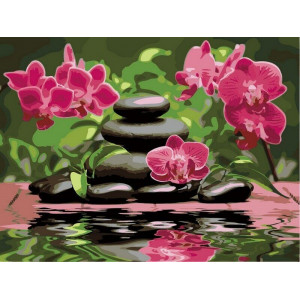 Картина по номерам "Лиловые орхидеи"