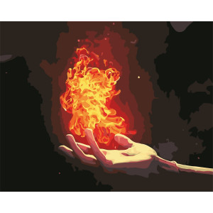 Картина по номерам "Пламя в ладони"