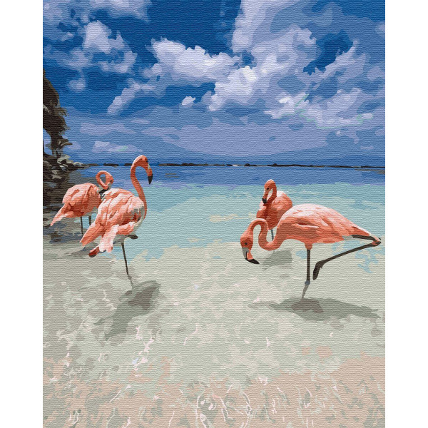 Картина по номерам "Фламинго на отдыхе"