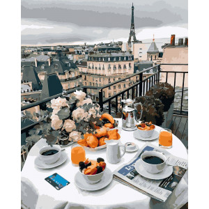 Картина по номерам "Бизнес завтрак в Париже"