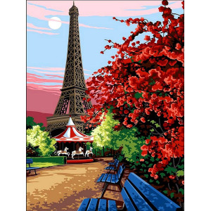 Картина по номерам "Квітучий Париж"