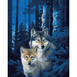 Картина по номерам "Нічні вовки"