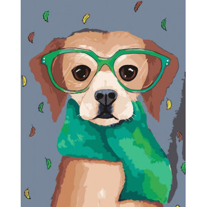 Картина по номерам "Пес в очках"