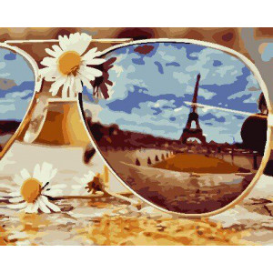 Картина по номерам "Отражение Парижа"