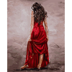 Картина по номерам "Красное платье"