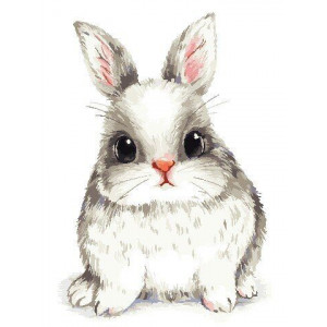 Картина по номерам "Пушистый кролик"