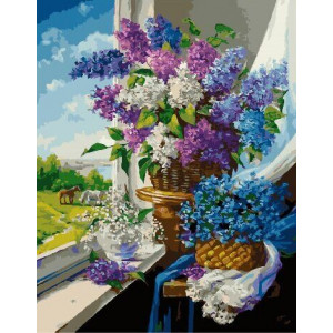 Картина по номерам "Майские цветы у окна"
