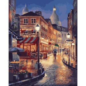 Картина по номерам "Прогулка в Париже"