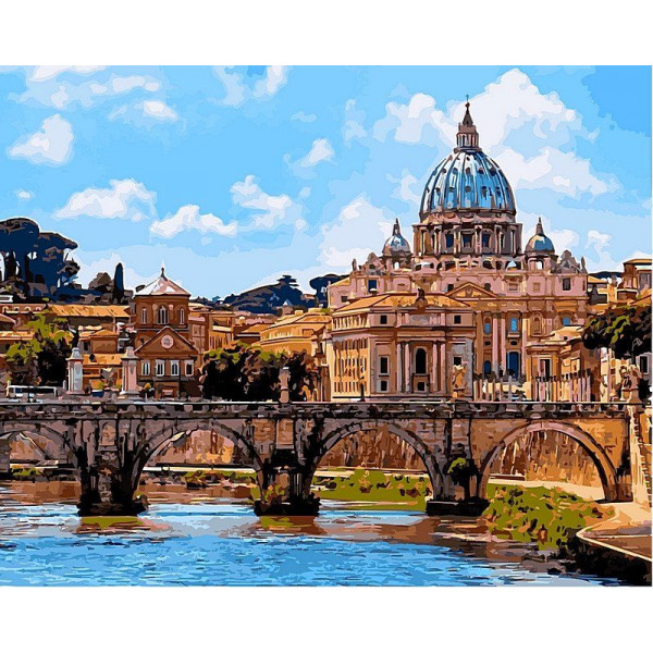 Картина по номерам "Мост Ангелов. Рим"