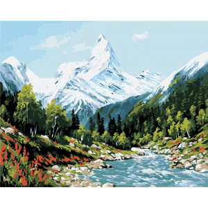 Картина по номерам "Высокие горы"