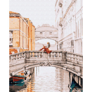 Картина по номерам "Девушка на мосту Венеции"