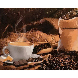 Картина по номерам "Кофе с шоколадом"