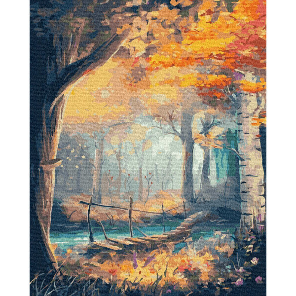 Картина по номерам "Осенний лес"
