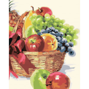 Картина по номерам "Корзинка фруктов"