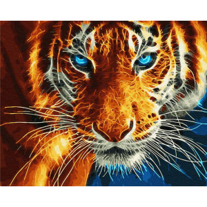 Картина по номерам "Тигр, що світиться"