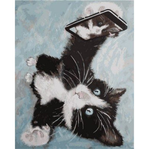Картина по номерам "Котяче селфі"