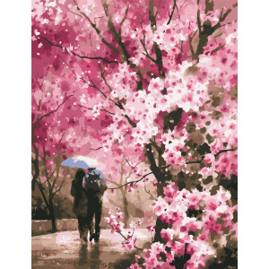 Картина по номерам "Весенний дождь"